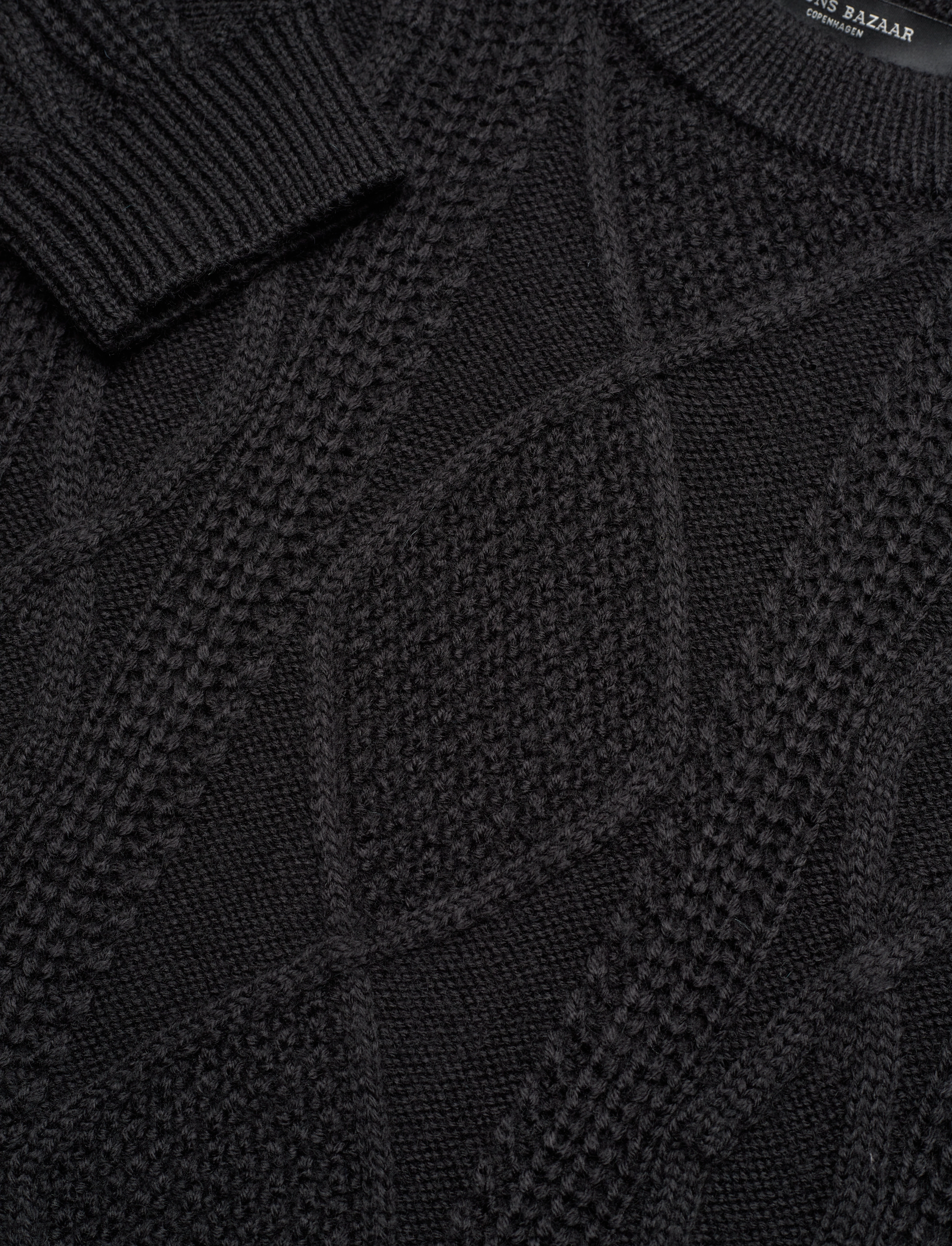 Bruuns Bazaar - RaymondBBCable knit - black - 3