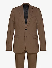 Bruuns Bazaar - LinoBBCarlAxel suit - kahe rinnatisega ülikonnad - toffee - 0