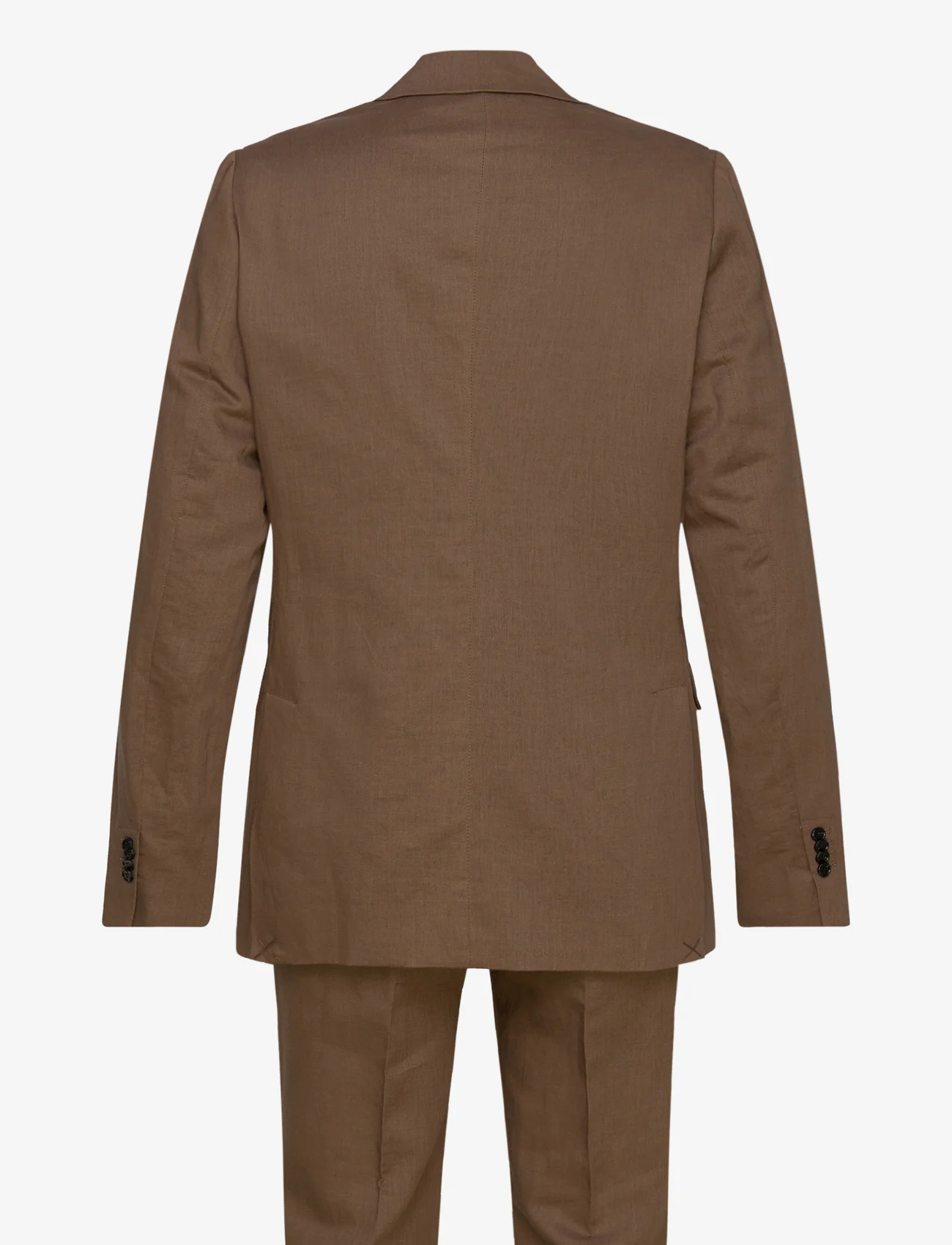 Bruuns Bazaar - LinoBBCarlAxel suit - double breasted suits - toffee - 1