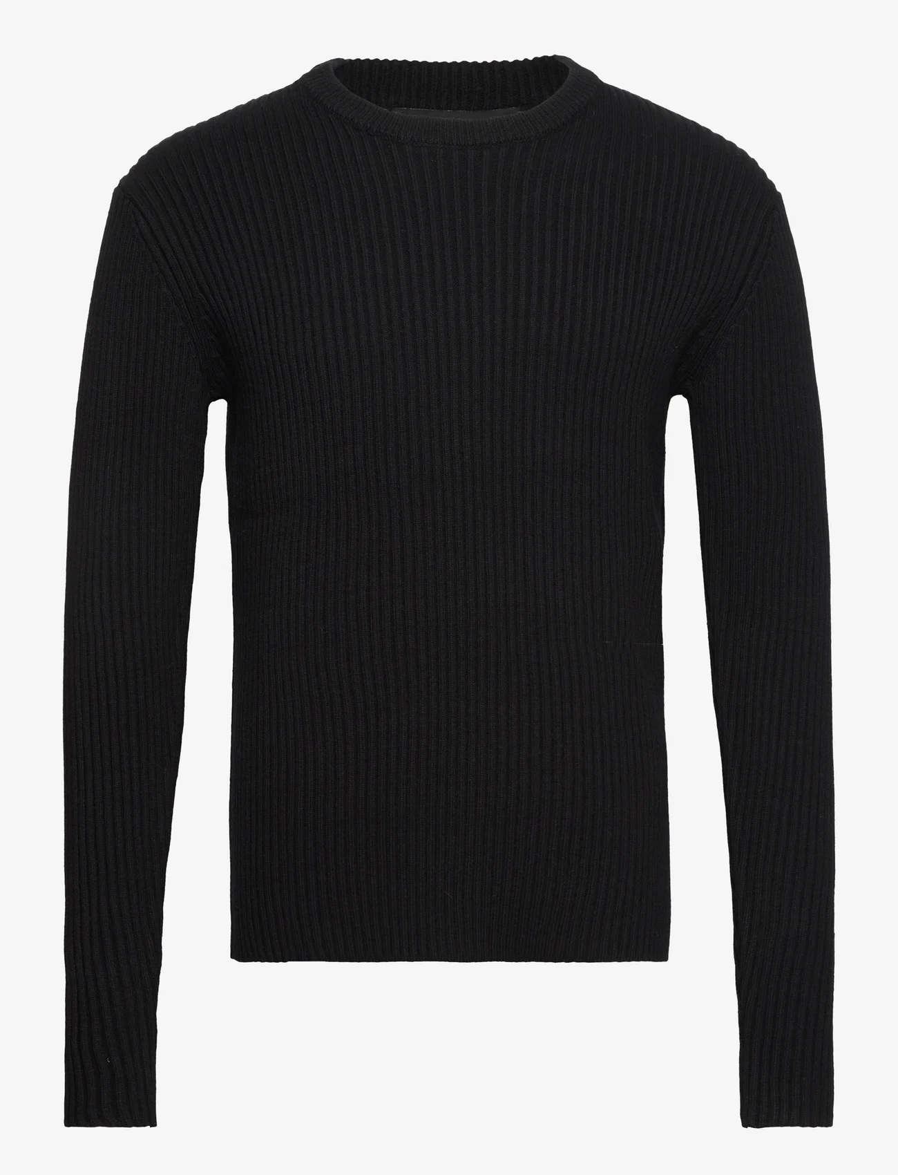 Bruuns Bazaar - SimBBBenny crew neck knit - megztinis su apvalios formos apykakle - black - 0