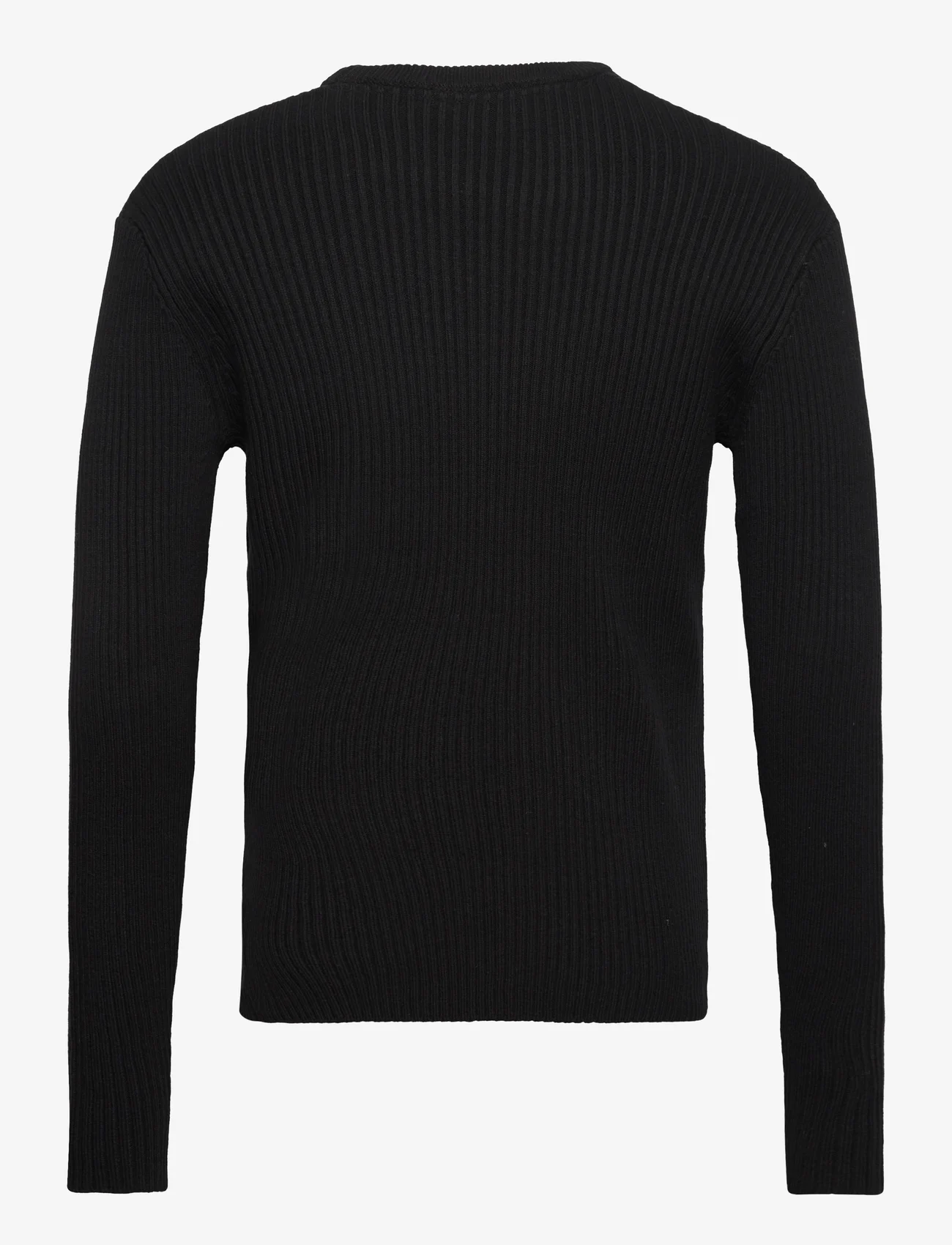 Bruuns Bazaar - SimBBBenny crew neck knit - Ümmarguse kaelusega kudumid - black - 1
