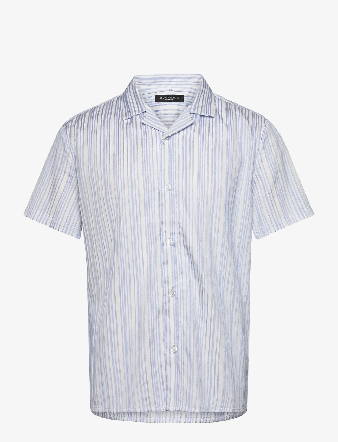 Bruuns Bazaar - DimensionBBHomme shirt - krótki rękaw - light blue stripe - 0