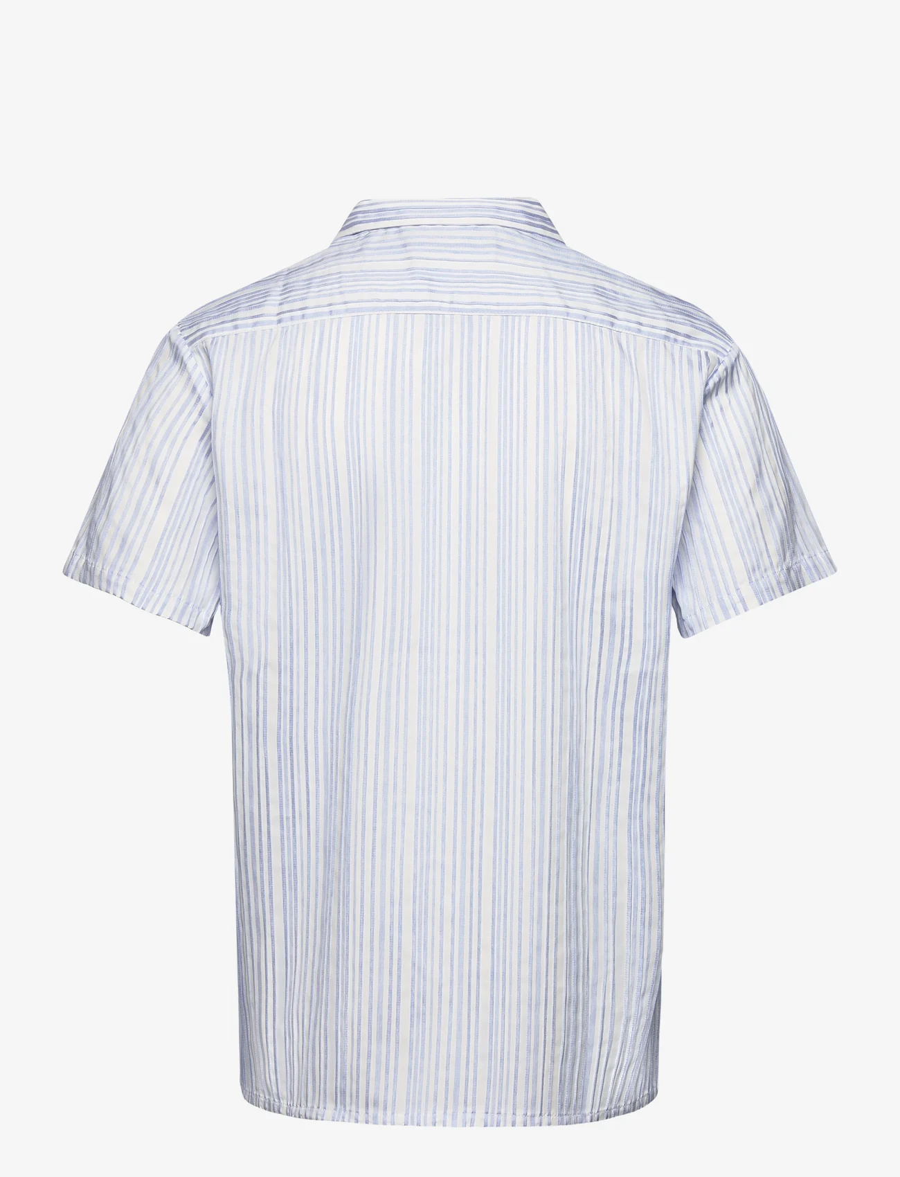 Bruuns Bazaar - DimensionBBHomme shirt - lyhythihaiset kauluspaidat - light blue stripe - 1