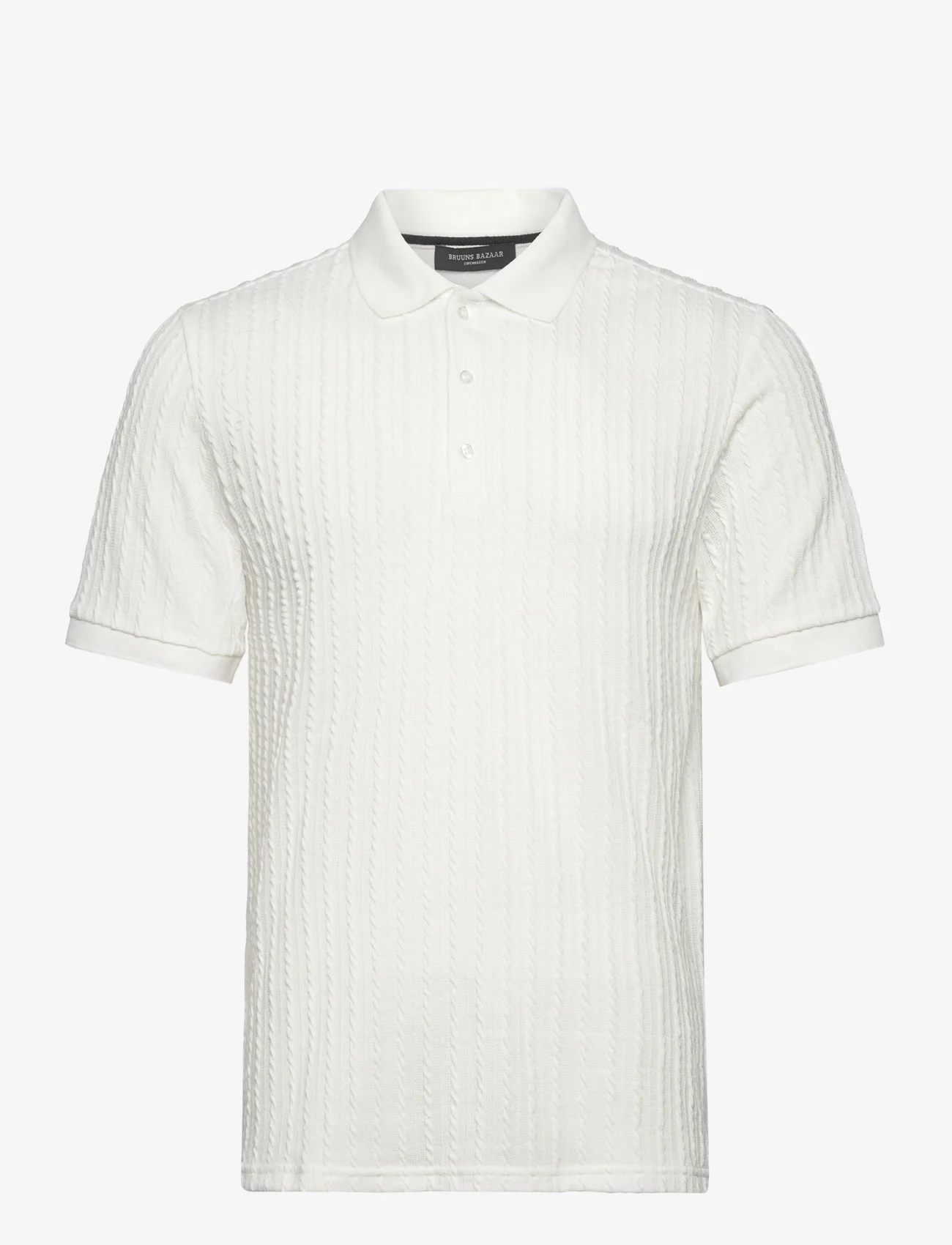 Bruuns Bazaar - TwistedBBGonzales polo t-shirt - mężczyźni - white - 0