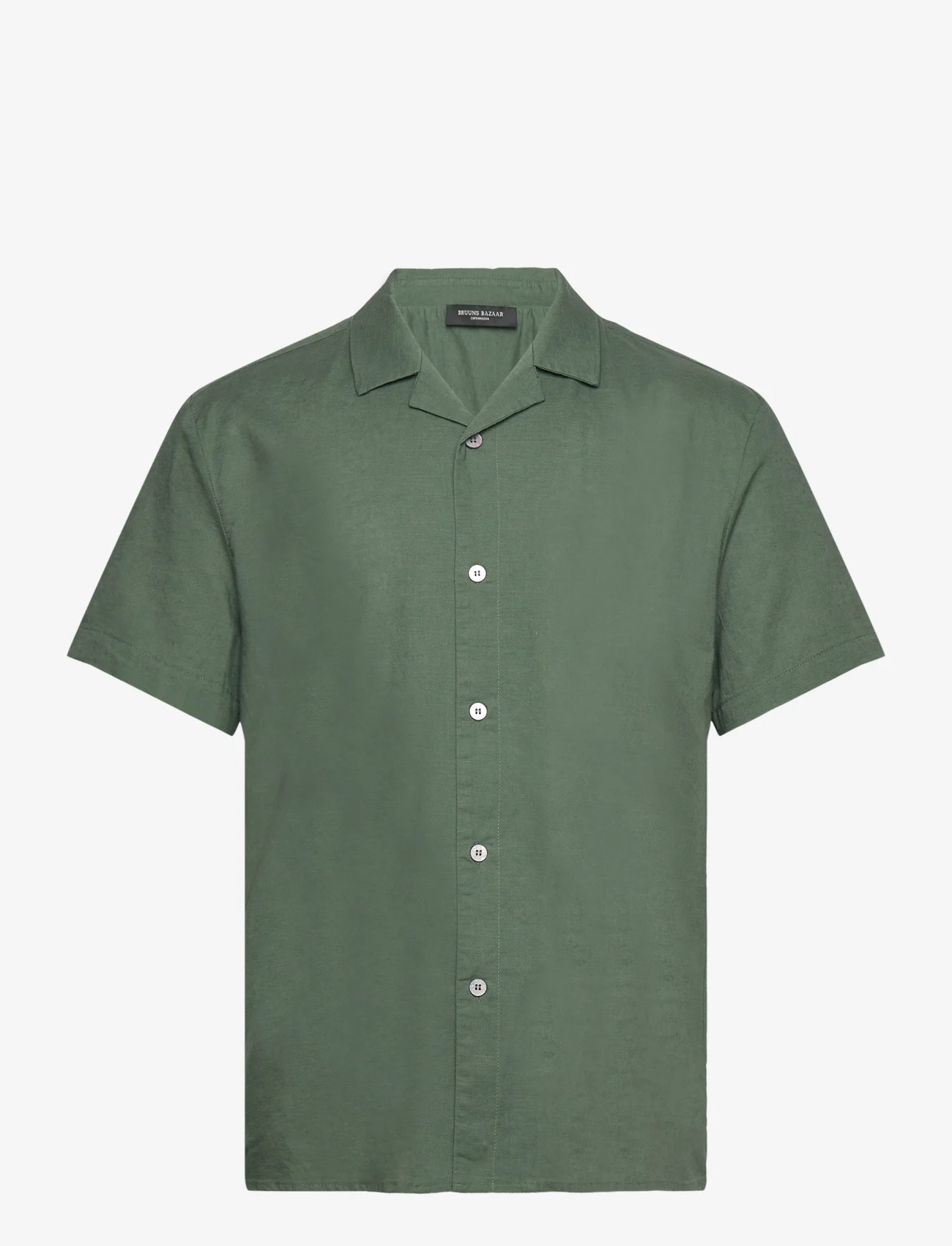 Bruuns Bazaar - LinowBBHomer ss shirt - koszule lniane - frosty spruce - 0