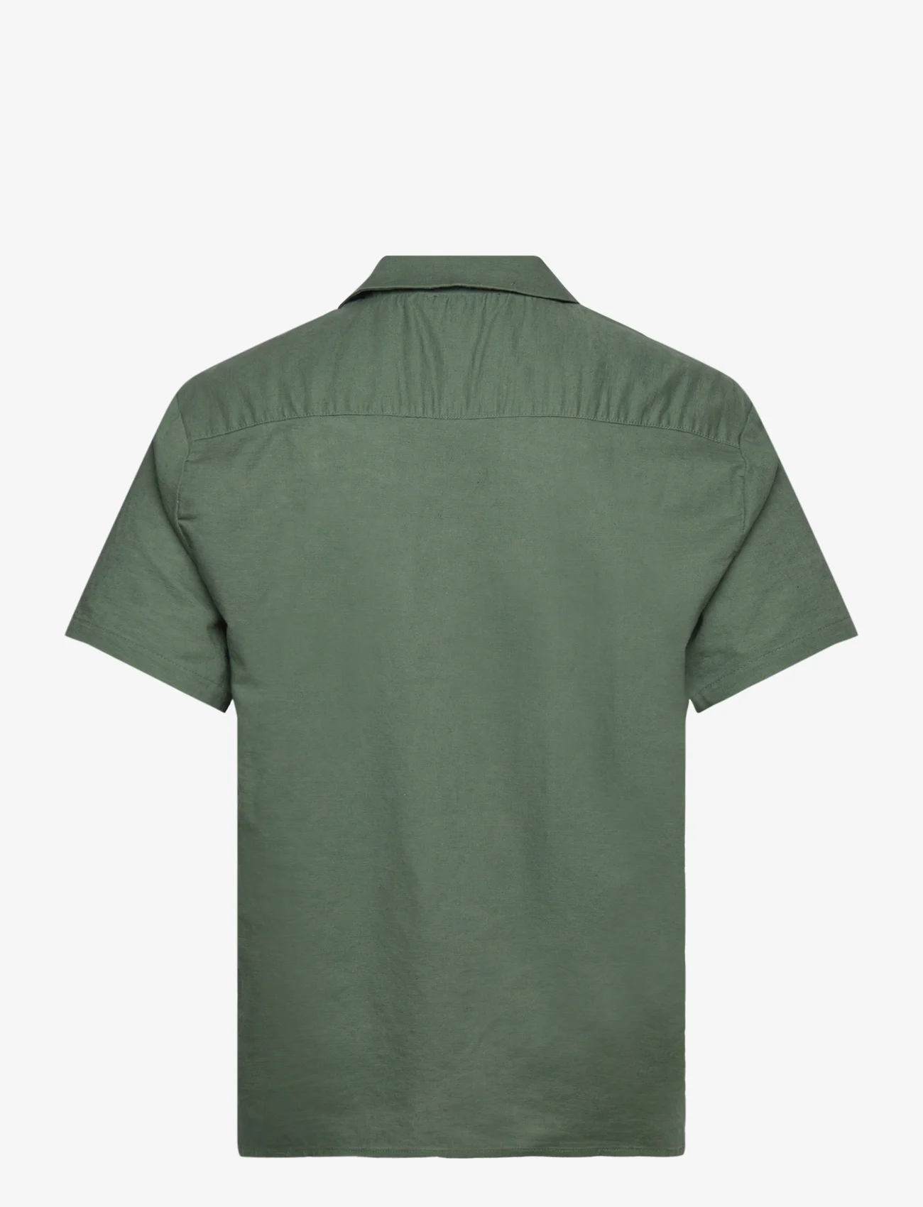 Bruuns Bazaar - LinowBBHomer ss shirt - hørskjorter - frosty spruce - 1