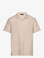Bruuns Bazaar - LinowBBHomer ss shirt - lininiai marškiniai - irish cream - 0