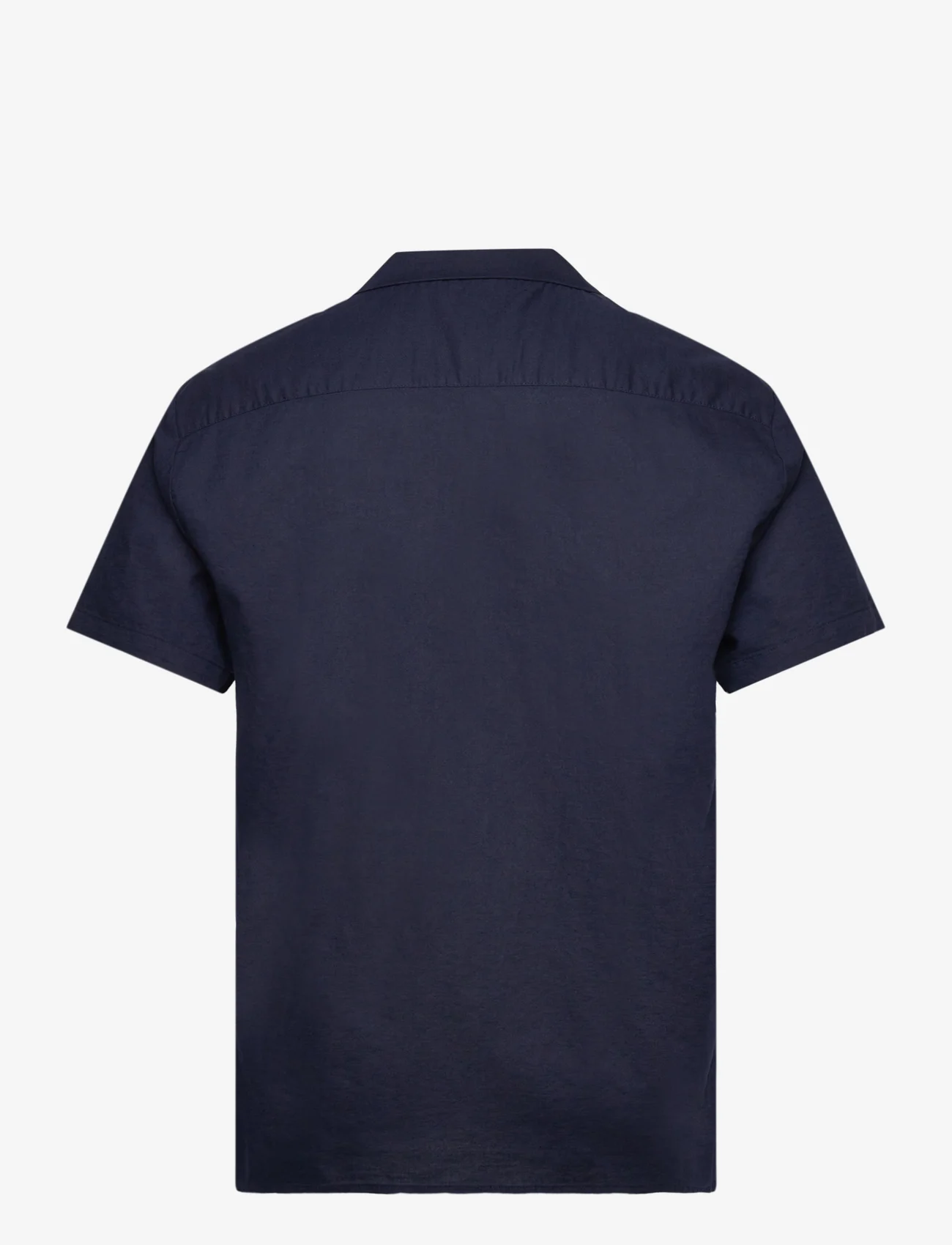 Bruuns Bazaar - LinowBBHomer ss shirt - linasest riidest särgid - navy blazer - 1