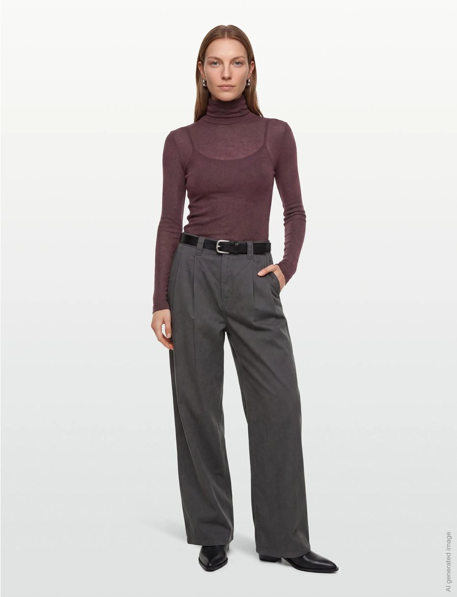 Bruuns Bazaar - AngelaBB Roll neck - polotröjor - bordeaux - 0