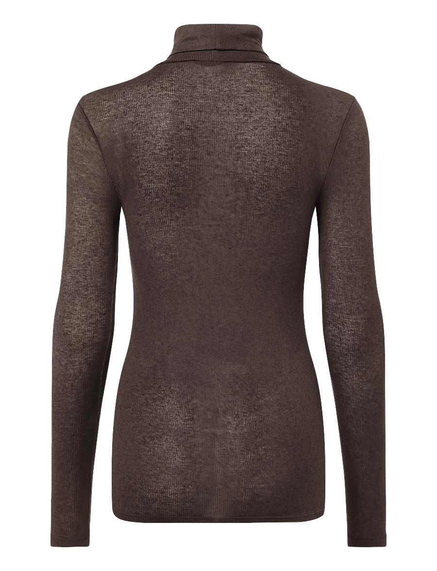 Bruuns Bazaar - AngelaBB Roll neck - kõrge kaelusega kudumid - dark brown - 1