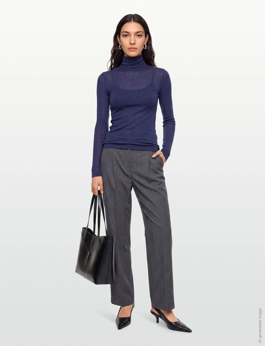 Bruuns Bazaar - AngelaBB Roll neck - rullekraver - medieval blue - 0