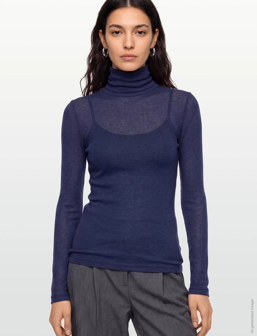 Bruuns Bazaar - AngelaBB Roll neck - rullekraver - medieval blue - 3
