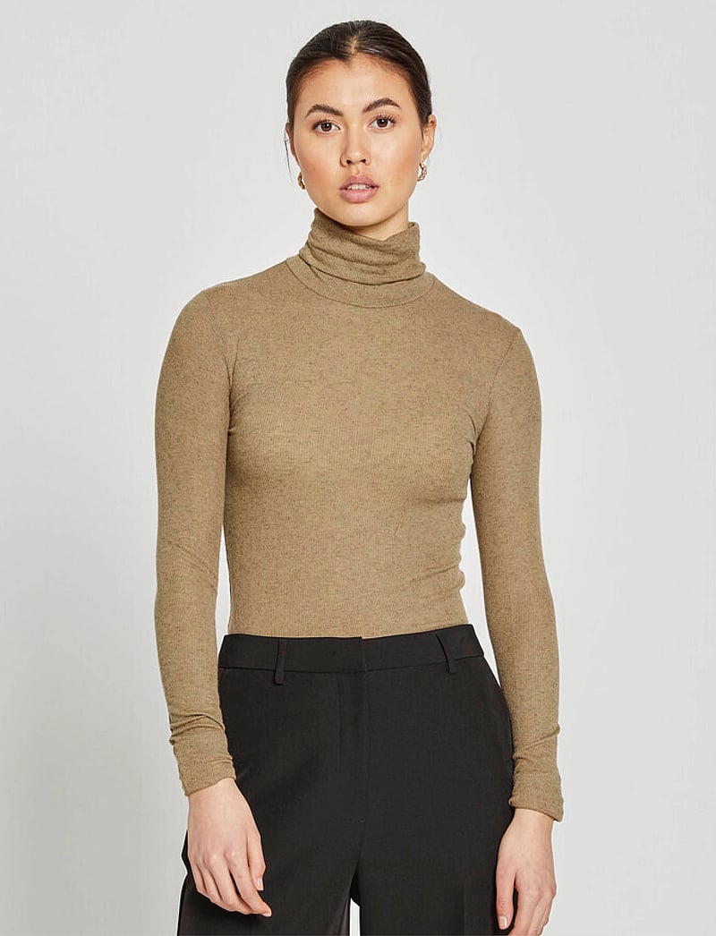 Bruuns Bazaar - AngelaBB Roll neck - rollkragenpullover - shitake melange - 0