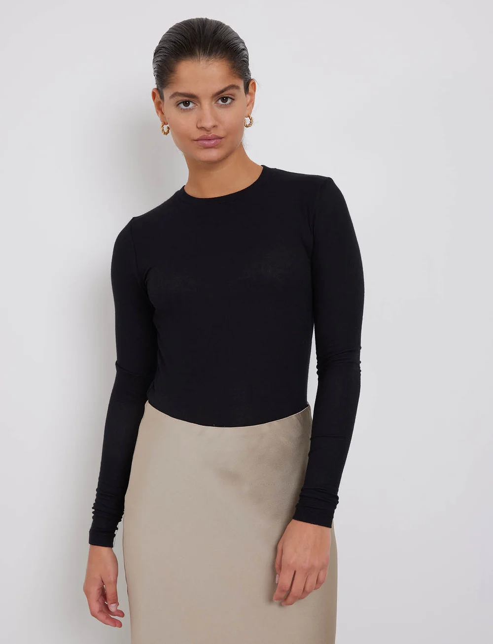 Bruuns Bazaar - AngelaBB LS T-shirt - t-shirt & tops - black - 0