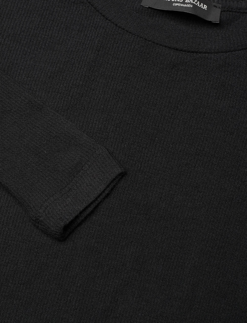 Bruuns Bazaar - AngelaBB LS T-shirt - t-shirt & tops - black - 3