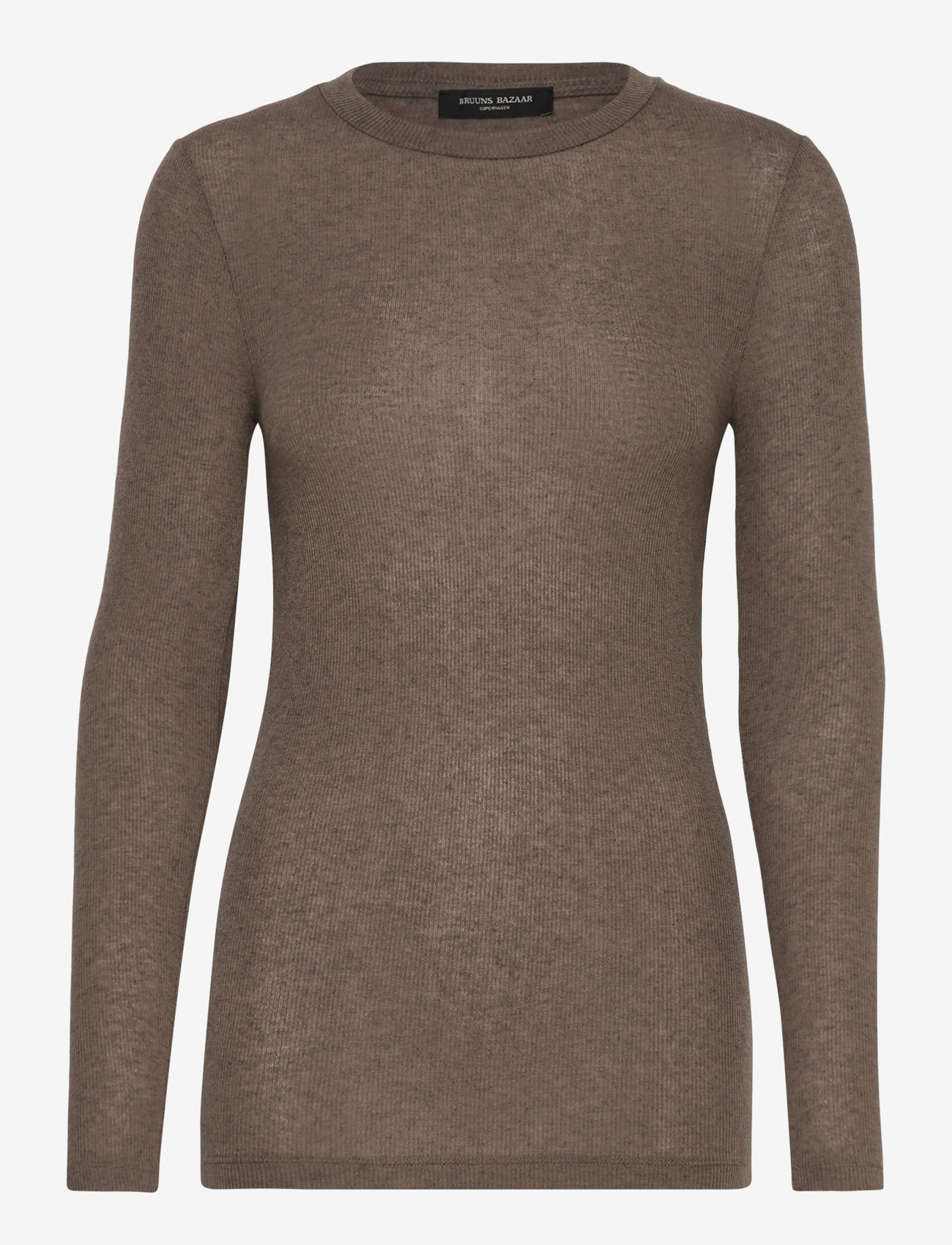 Bruuns Bazaar - AngelaBB LS T-shirt - langärmlige tops - morel - 0
