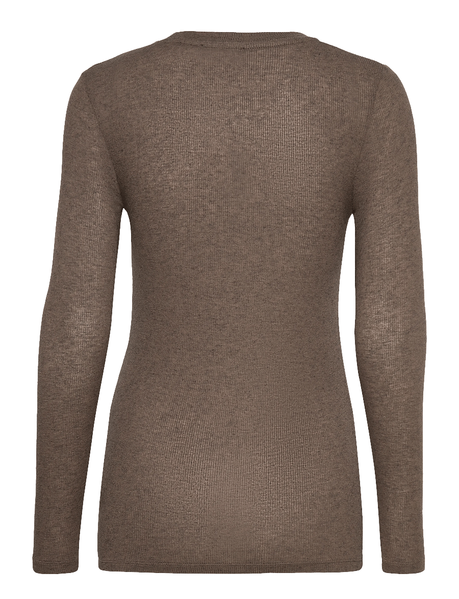 Bruuns Bazaar - AngelaBB LS T-shirt - topy z długimi rękawami - morel - 1