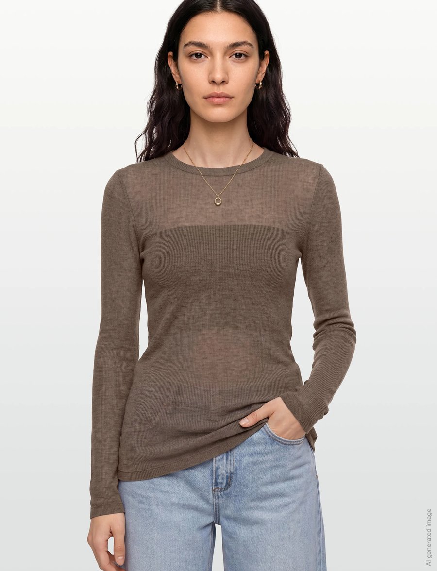 Bruuns Bazaar - AngelaBB LS T-shirt - langärmlige tops - morel - 3