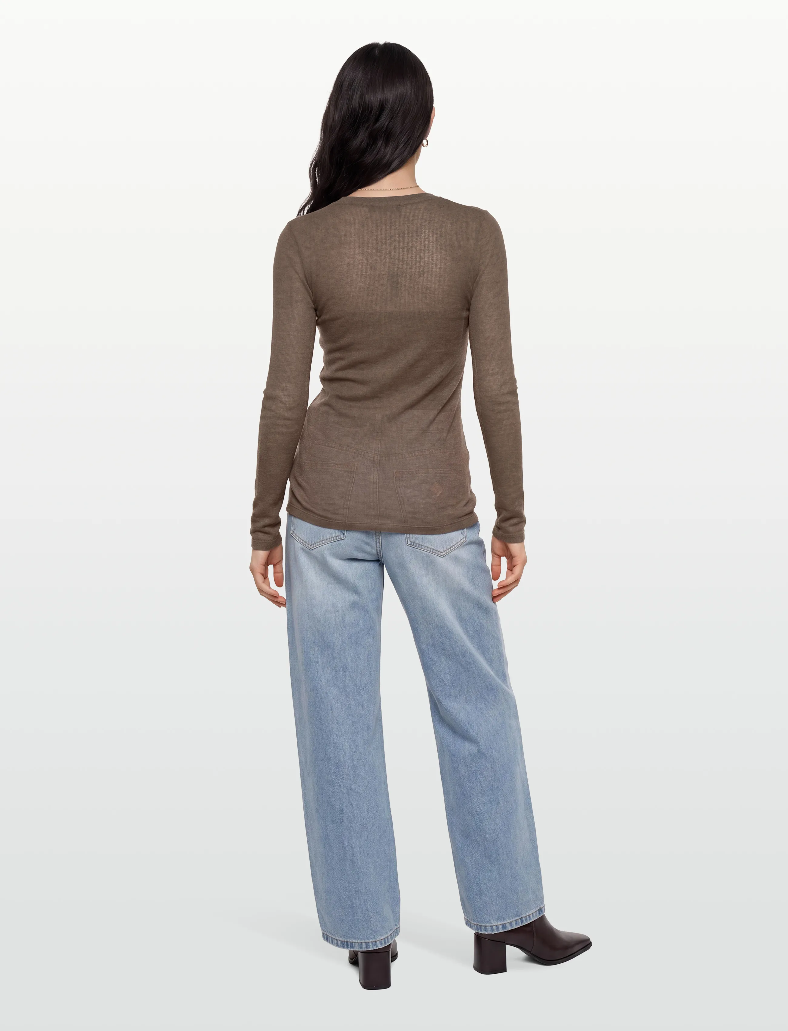 Bruuns Bazaar - AngelaBB LS T-shirt - langärmlige tops - morel - 4