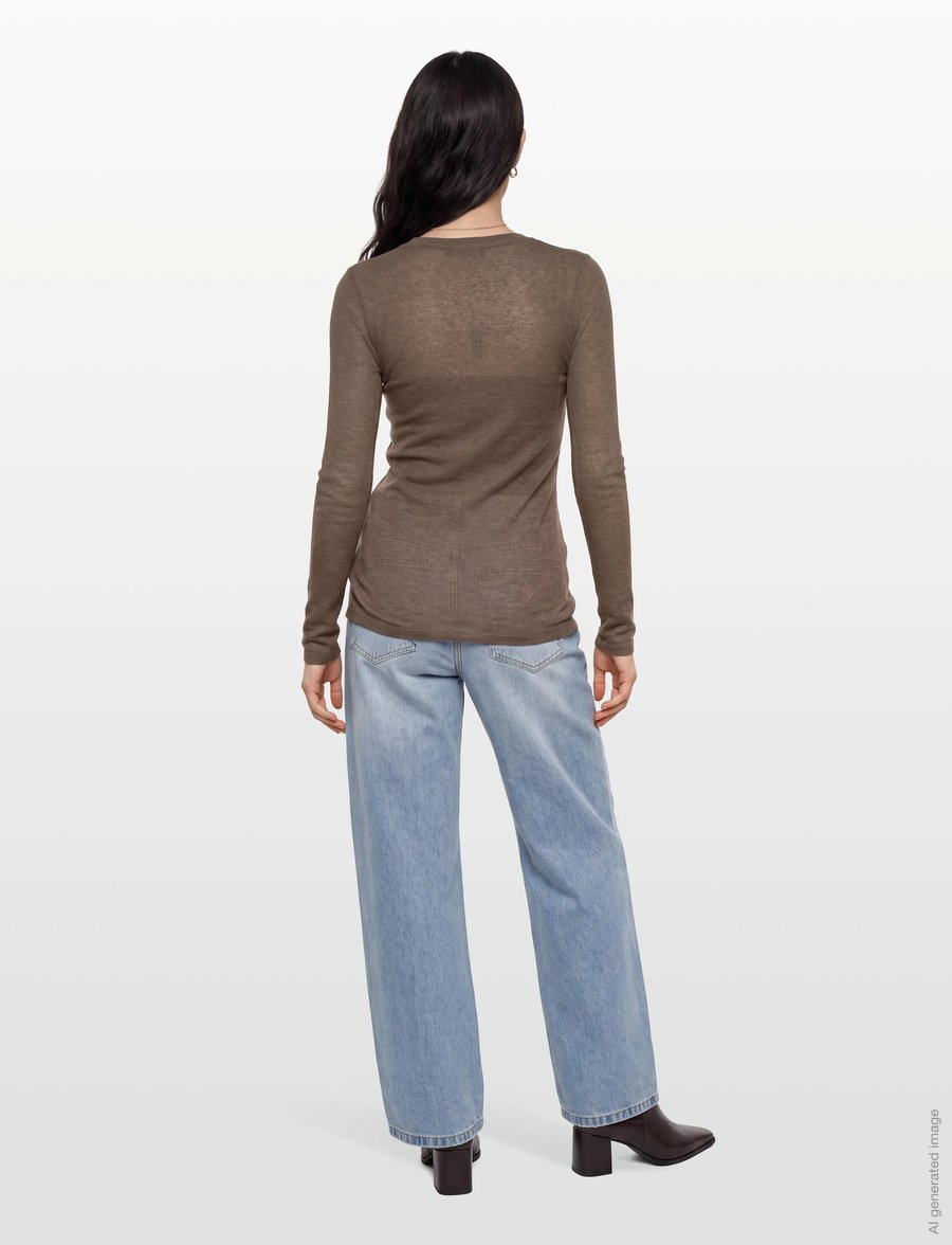 Bruuns Bazaar - AngelaBB LS T-shirt - langärmlige tops - morel - 4