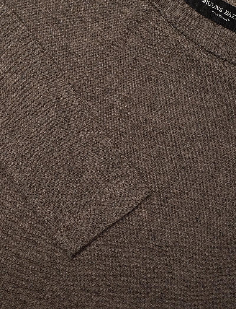 Bruuns Bazaar - AngelaBB LS T-shirt - langärmlige tops - morel - 2