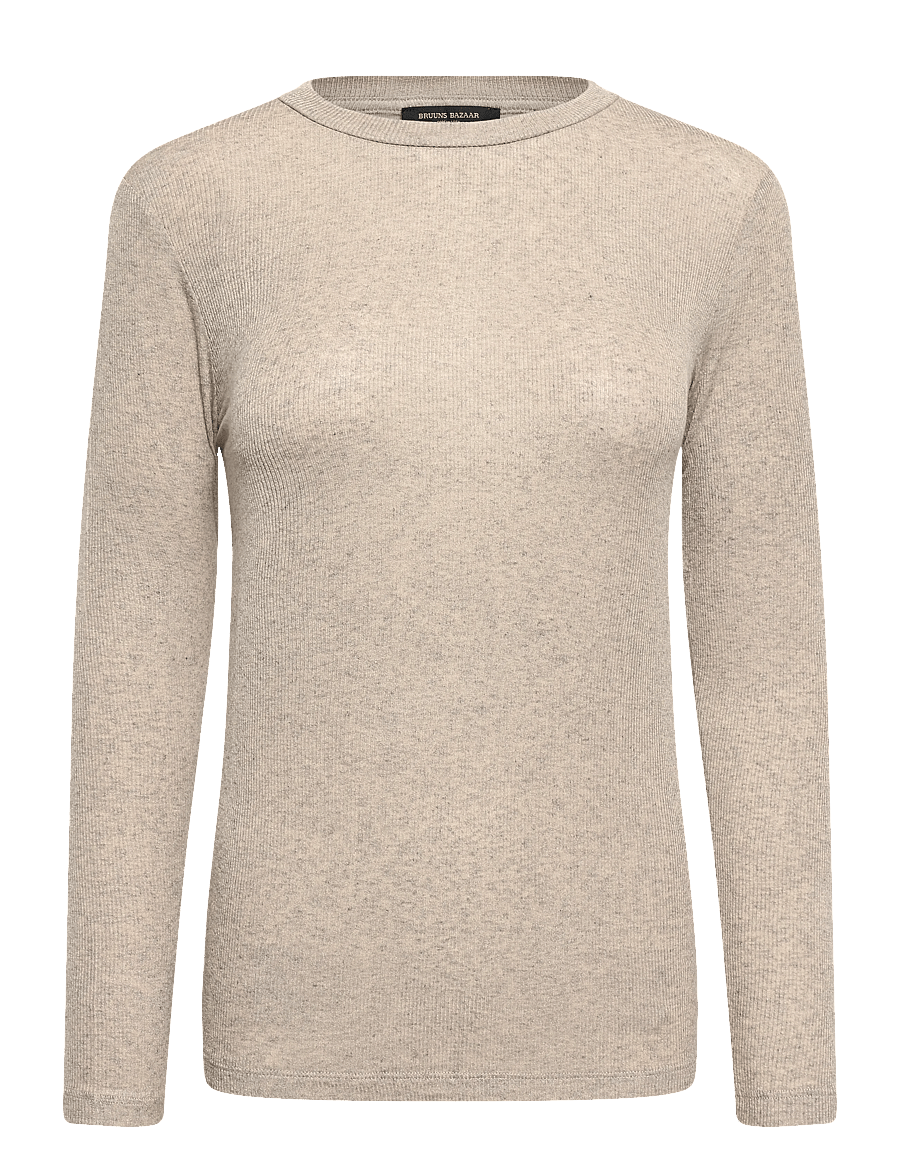 Bruuns Bazaar - AngelaBB LS T-shirt - pikkade varrukatega topid - roasted grey - 0