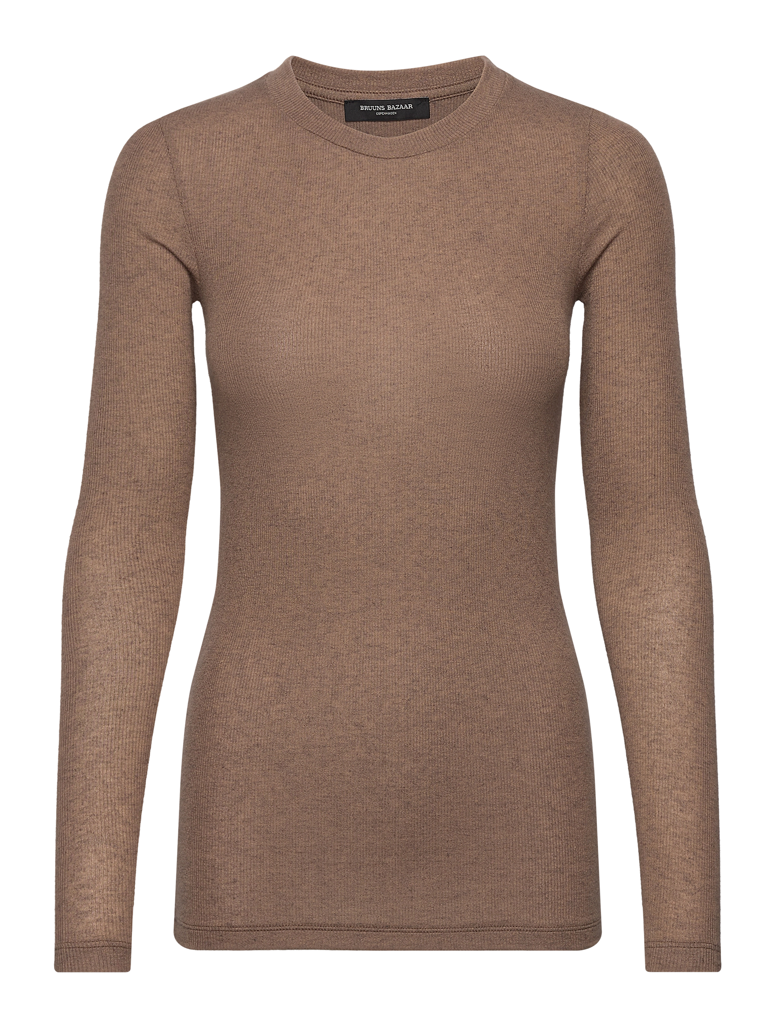 AngelaBB LS T-shirt - SHITAKE MELANGE