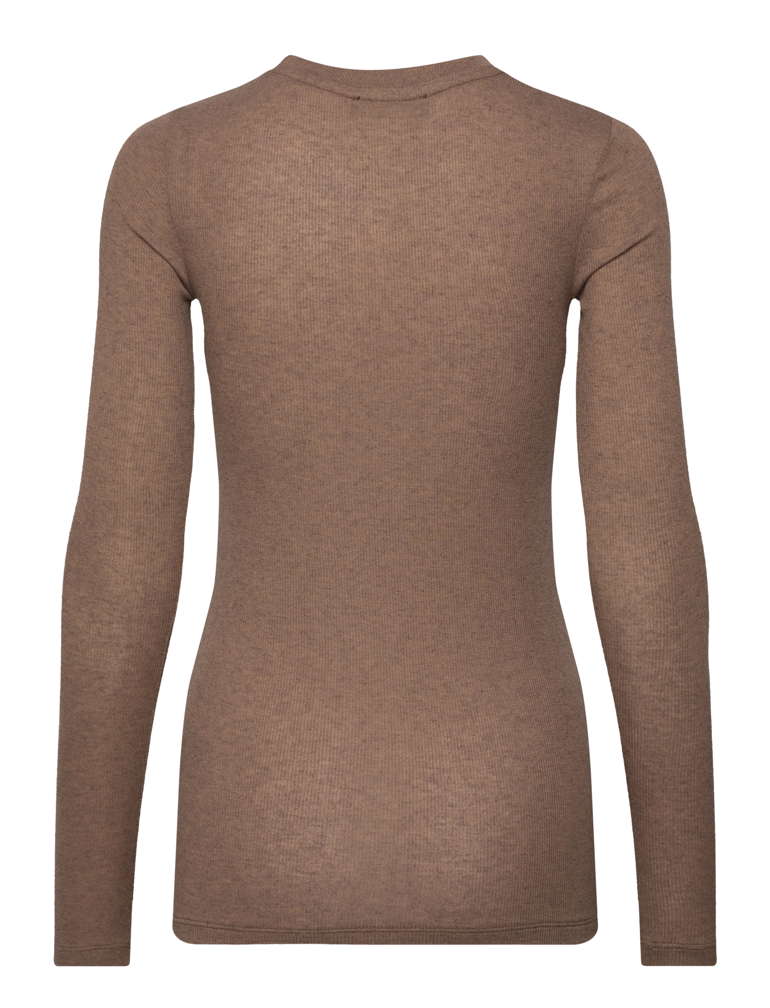 Bruuns Bazaar - AngelaBB LS T-shirt - shitake melange - 1