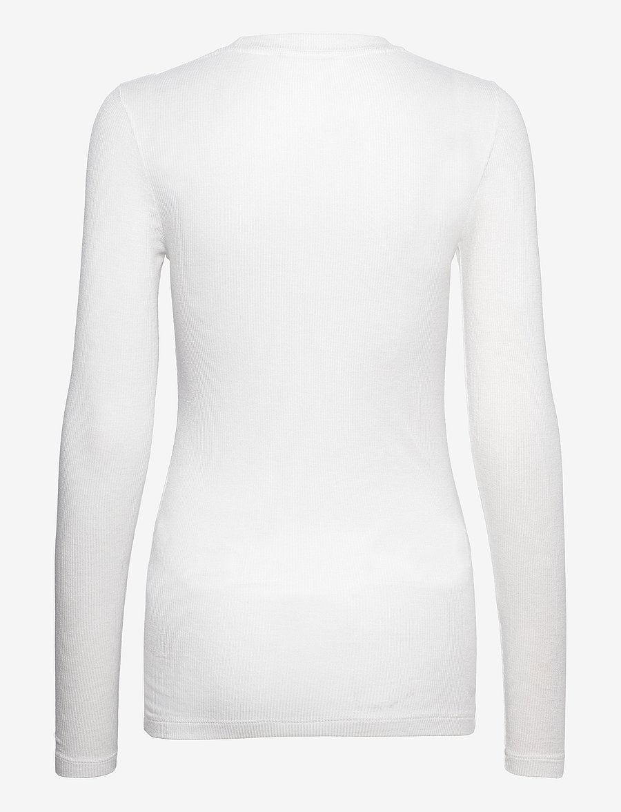 Bruuns Bazaar - AngelaBB LS T-shirt - langärmlige tops - snow white - 2