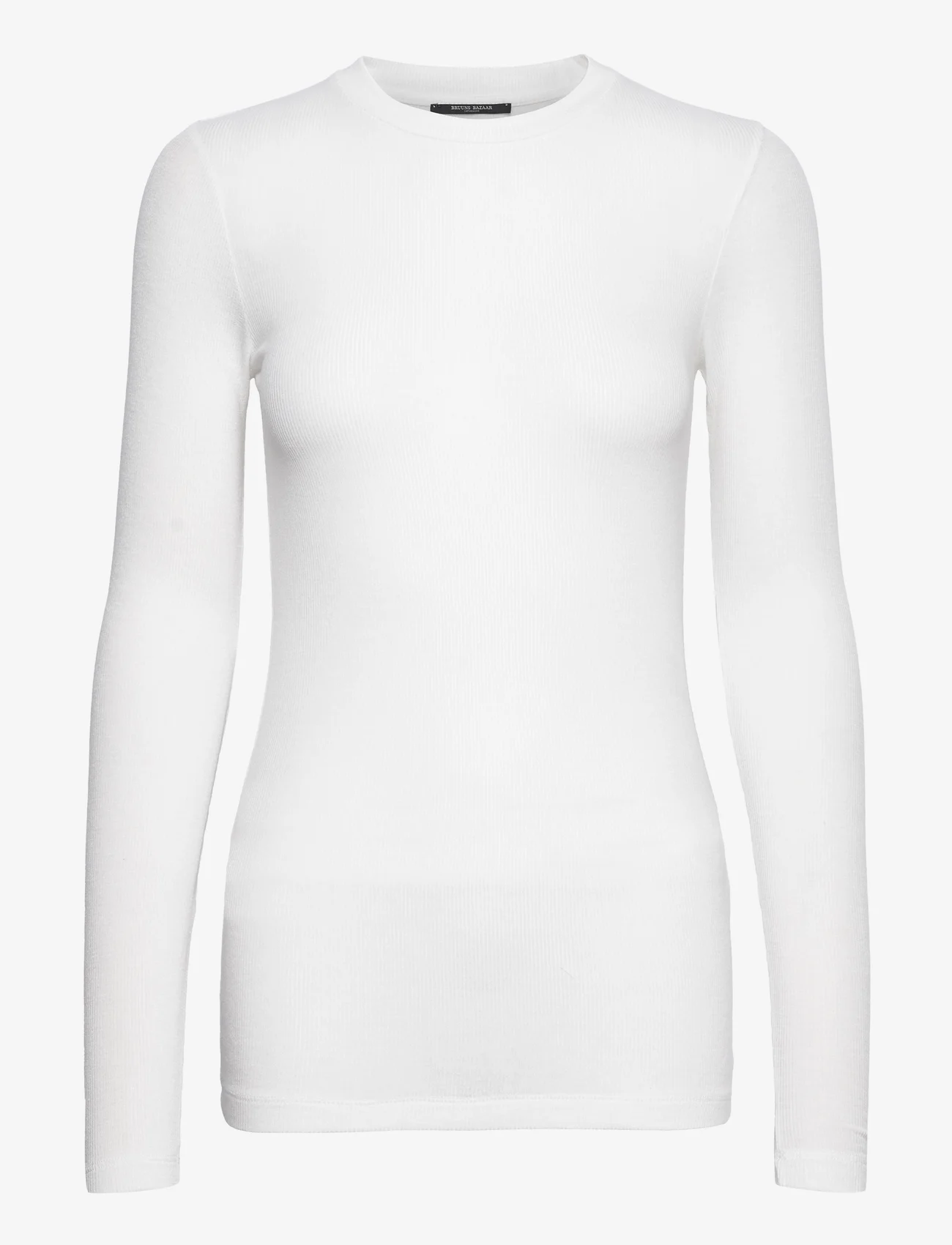 Bruuns Bazaar - AngelaBB LS T-shirt - long-sleeved tops - snow white - 1