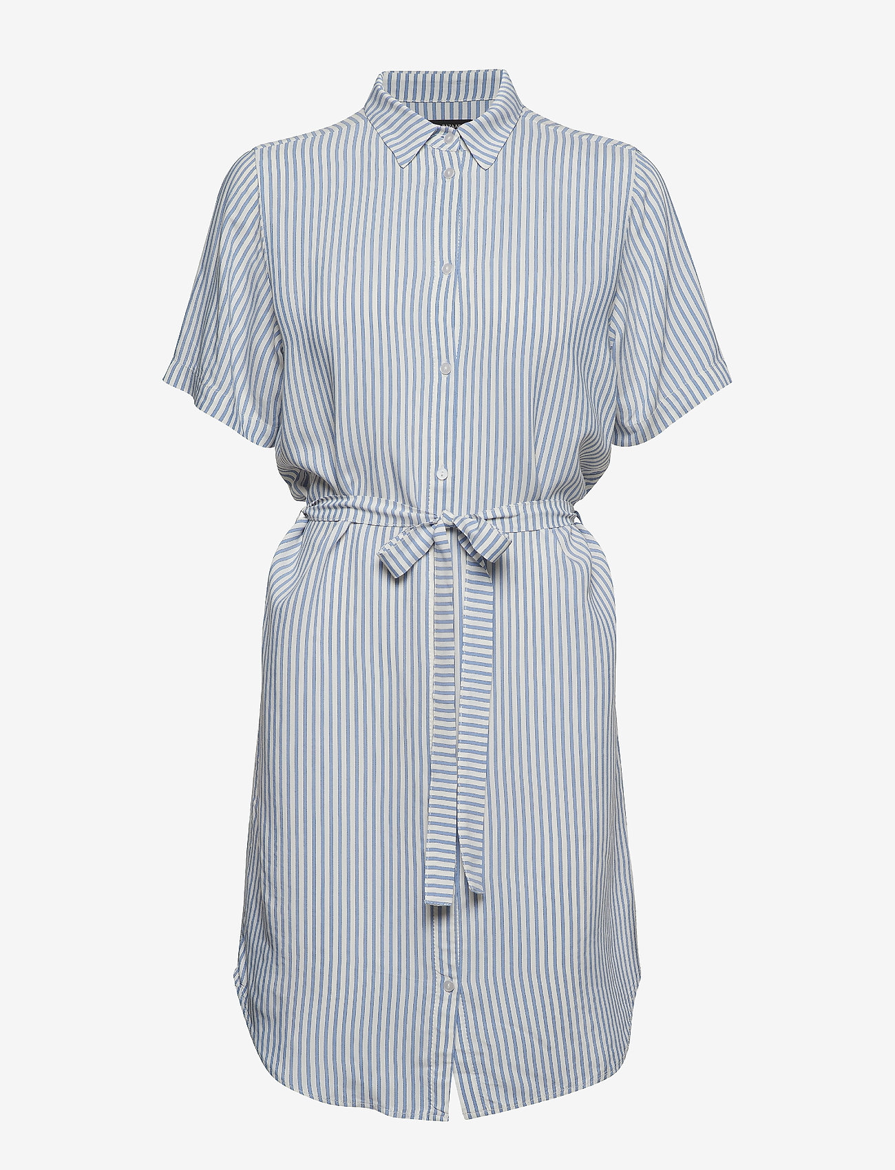 Bruuns Bazaar - Bertha Nella Shirt Dress - snow white with blue stripes - 0
