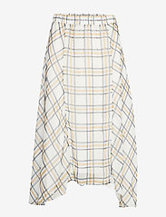 Bruuns Bazaar - Check Kate Skirt - midi kjolar - snow white check - 0