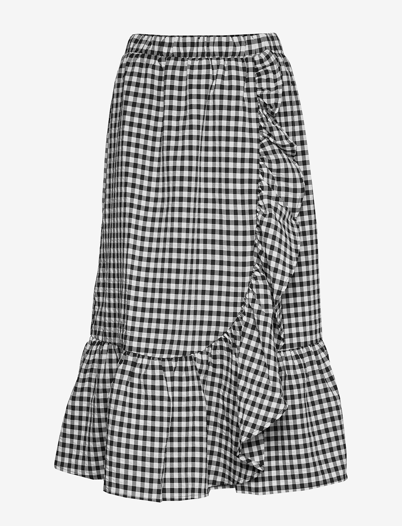 Bruuns Bazaar - Seer Jessie skirt - midi nederdele - black/white check - 0