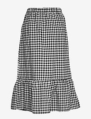 Bruuns Bazaar - Seer Jessie skirt - midi nederdele - black/white check - 1