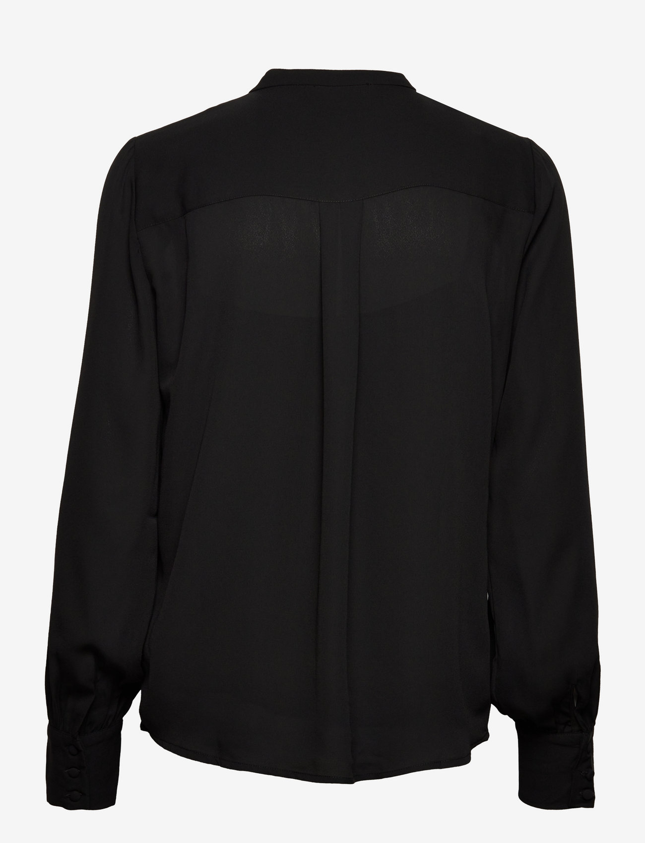 Bruuns Bazaar - Draw Meg shirt - long-sleeved blouses - black - 1