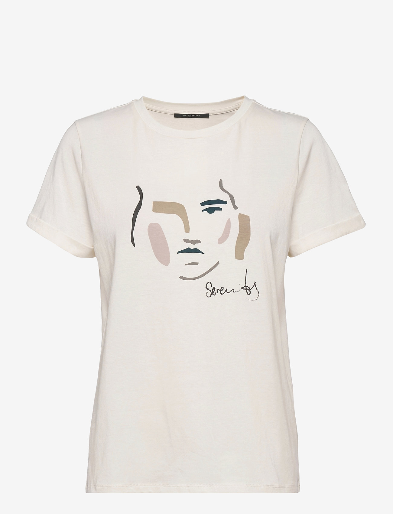 Bruuns Bazaar - Carla Face tee - snow white - 1