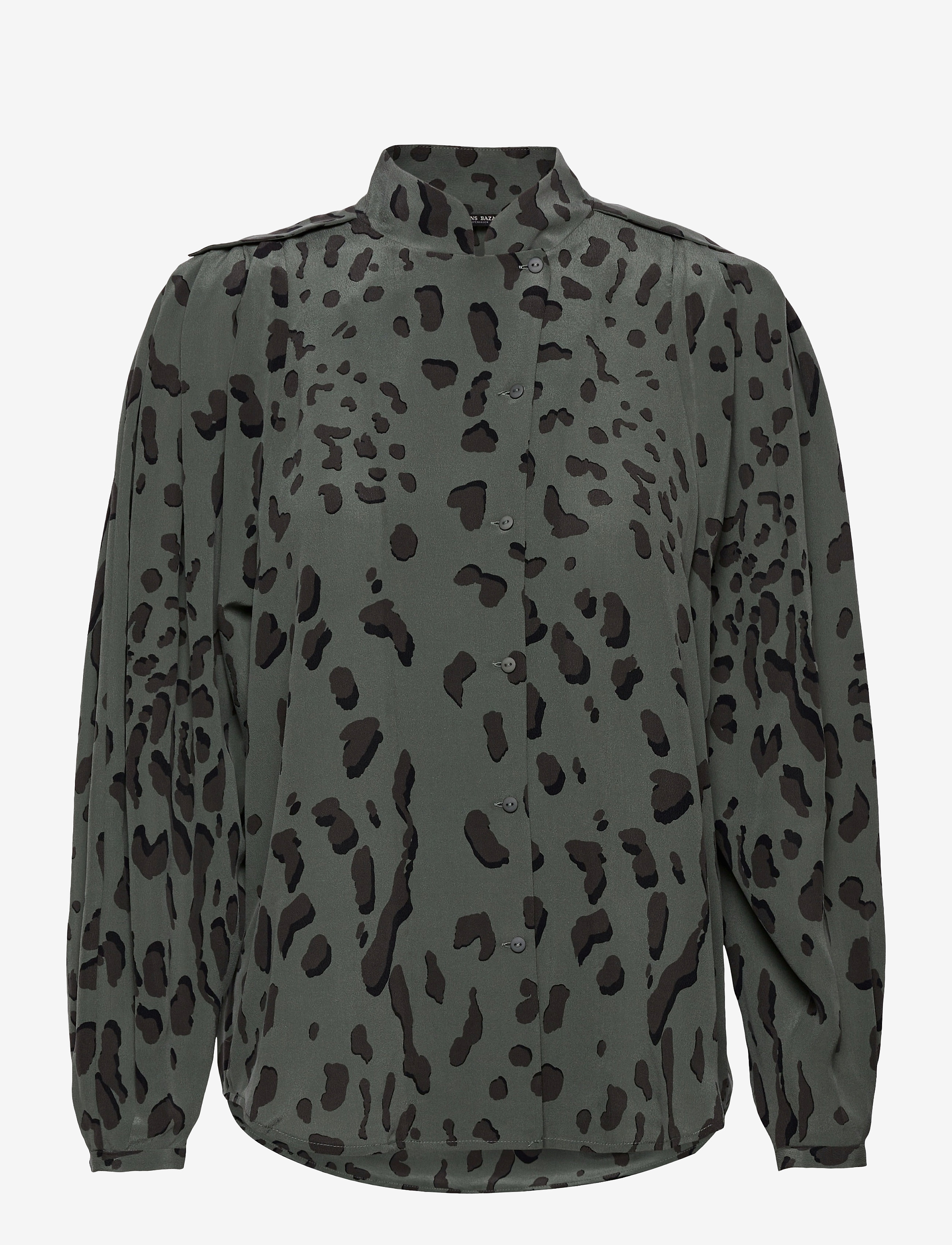 Bruuns Bazaar - Lillie Shaun shirt - dark moss aop - 0