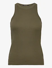 Bruuns Bazaar - KatyBB Rib Tank top - t-shirts & topper - olive - 0
