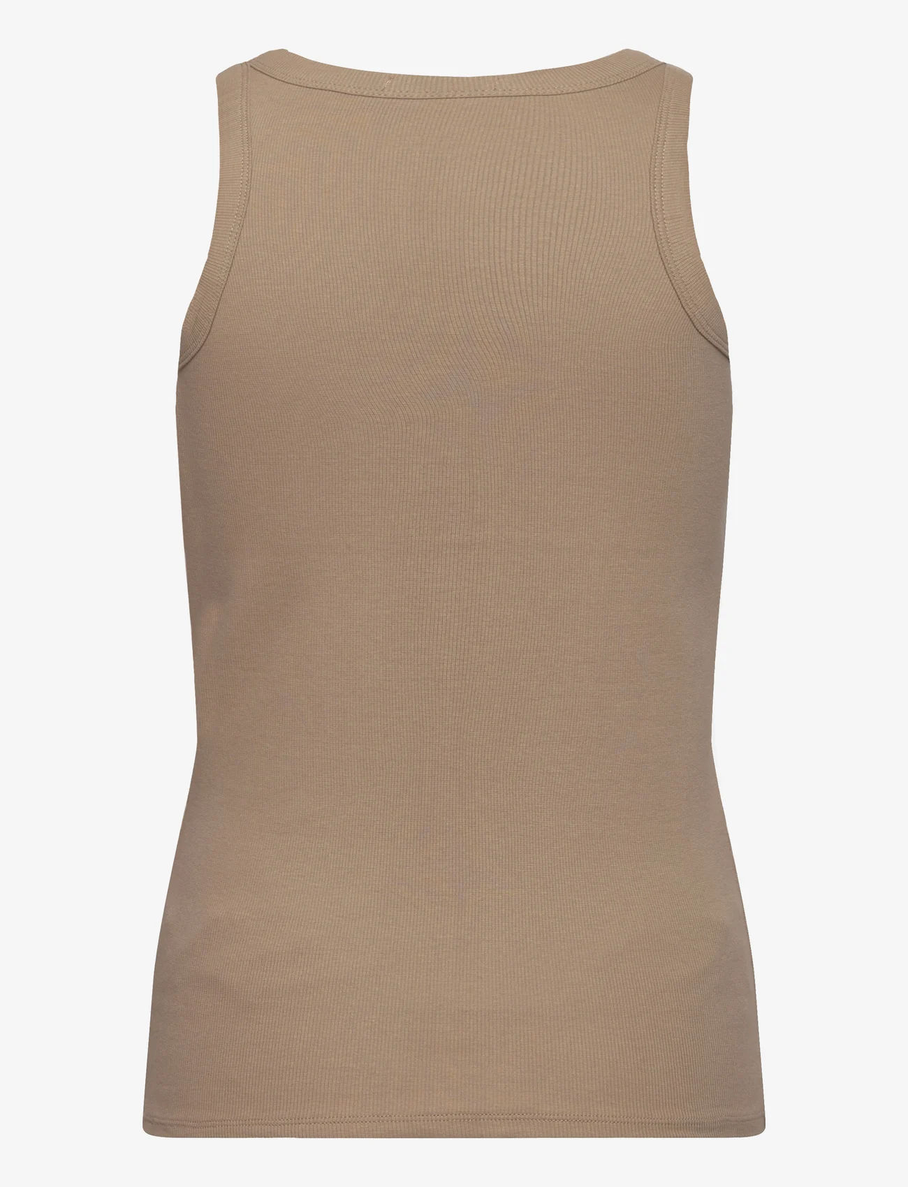 Bruuns Bazaar - KatyBB Rib Tank top - t-shirt & tops - roasted grey khaki - 1