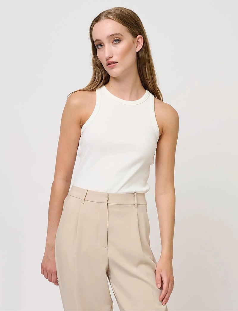 Bruuns Bazaar - KatyBB Rib Tank top - tanktops - white - 0
