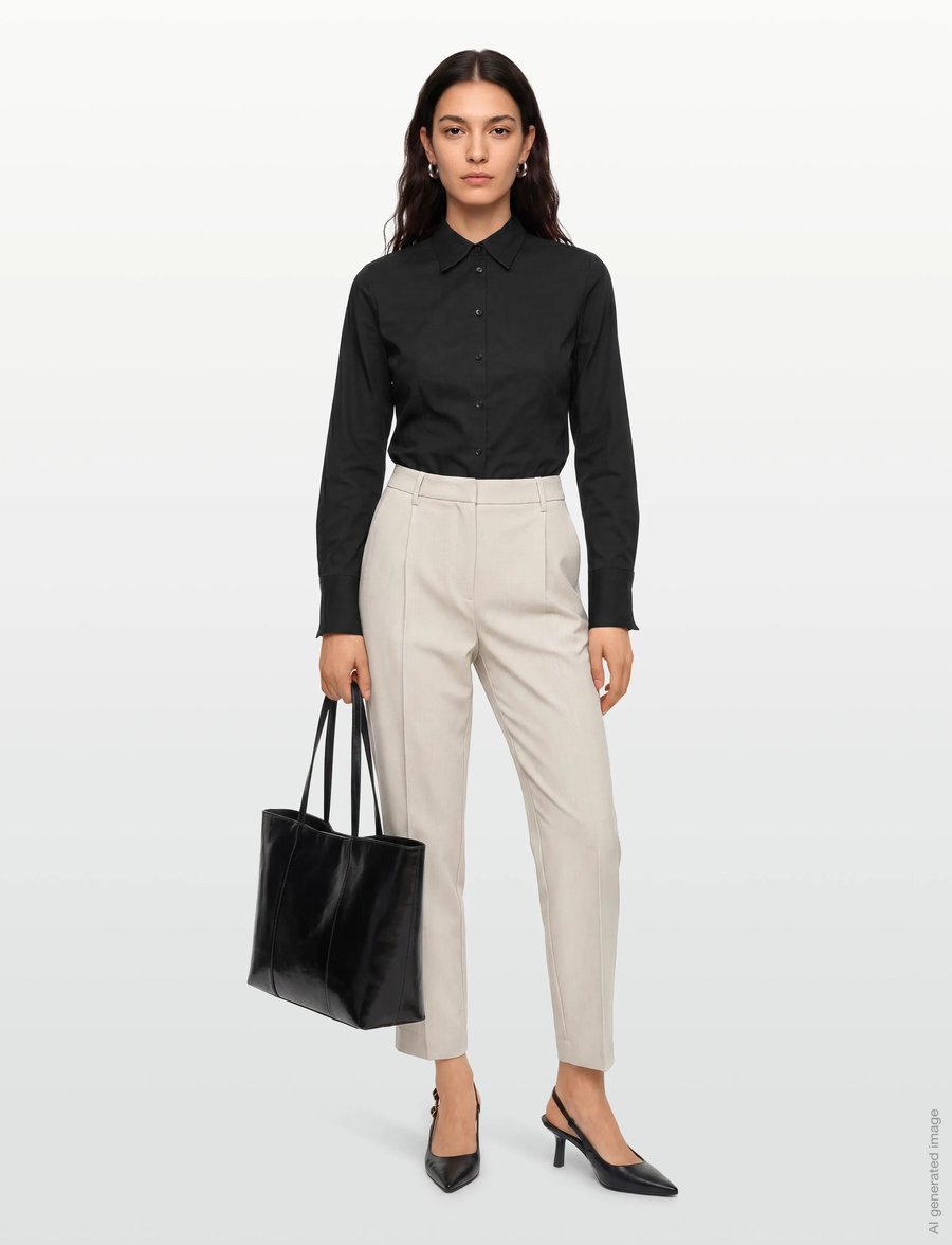 Bruuns Bazaar - CindySusBBDagny pants - anzugshosen - silver cloud melange - 0