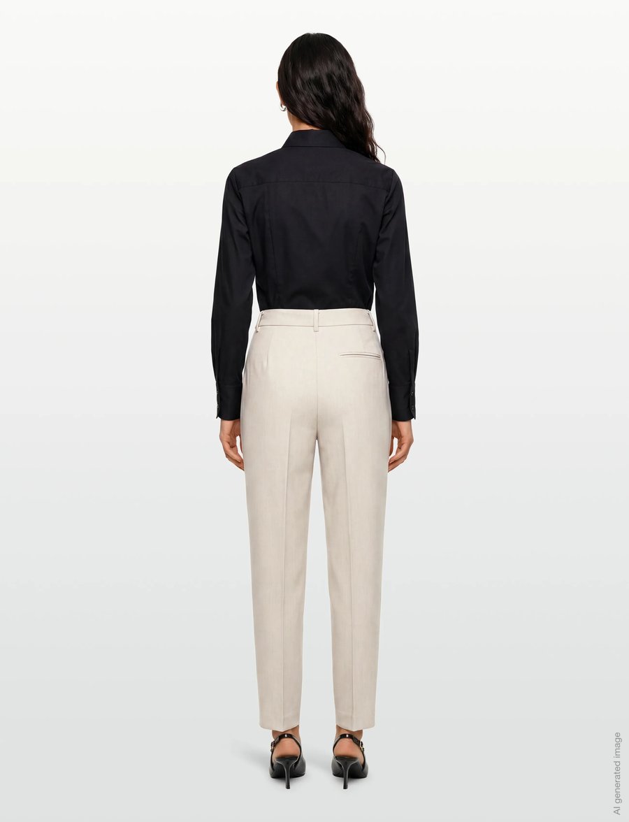 Bruuns Bazaar - CindySusBBDagny pants - anzugshosen - silver cloud melange - 4