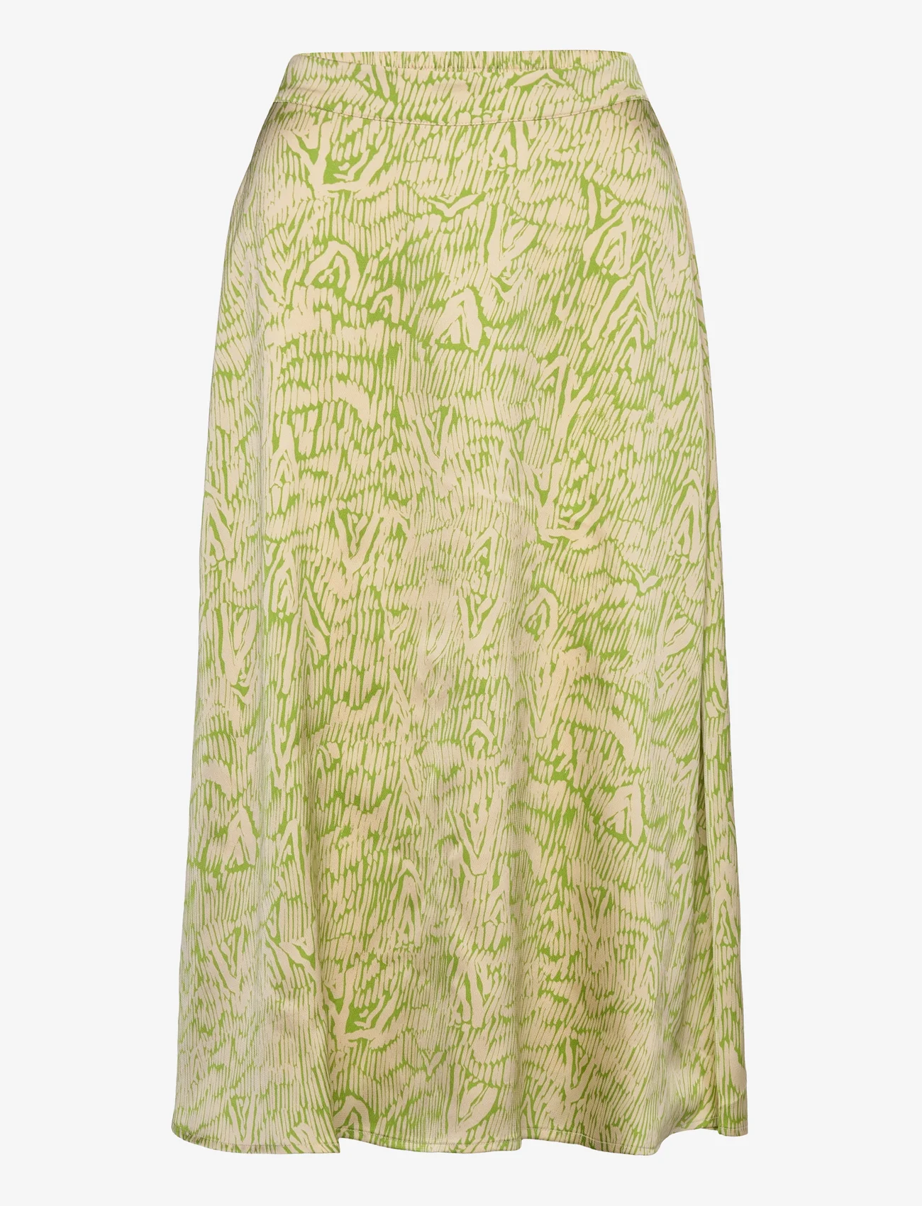 Bruuns Bazaar - AcaciaBBAmattas skirt - midi rokken - moss green print - 0