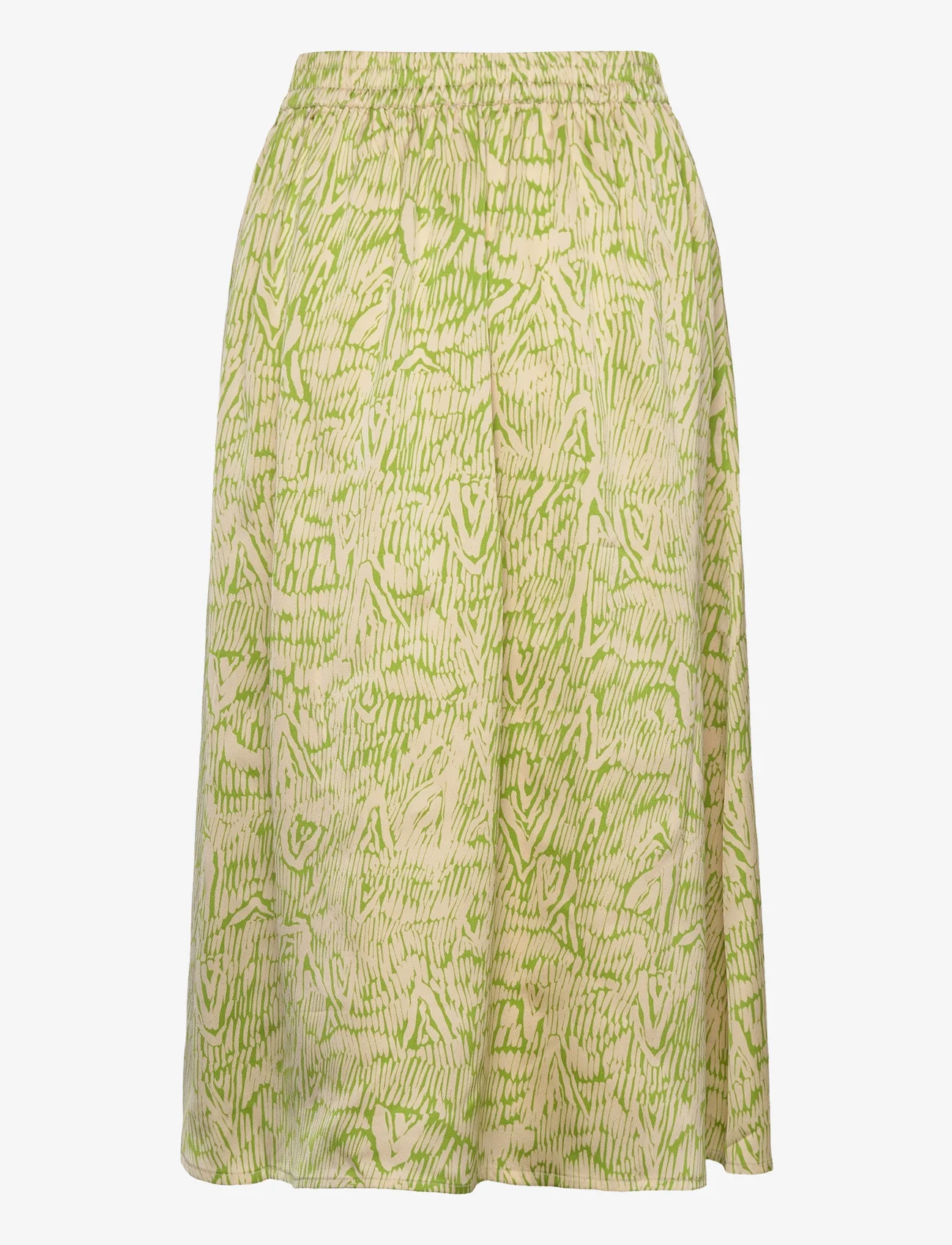 Bruuns Bazaar - AcaciaBBAmattas skirt - midi nederdele - moss green print - 1