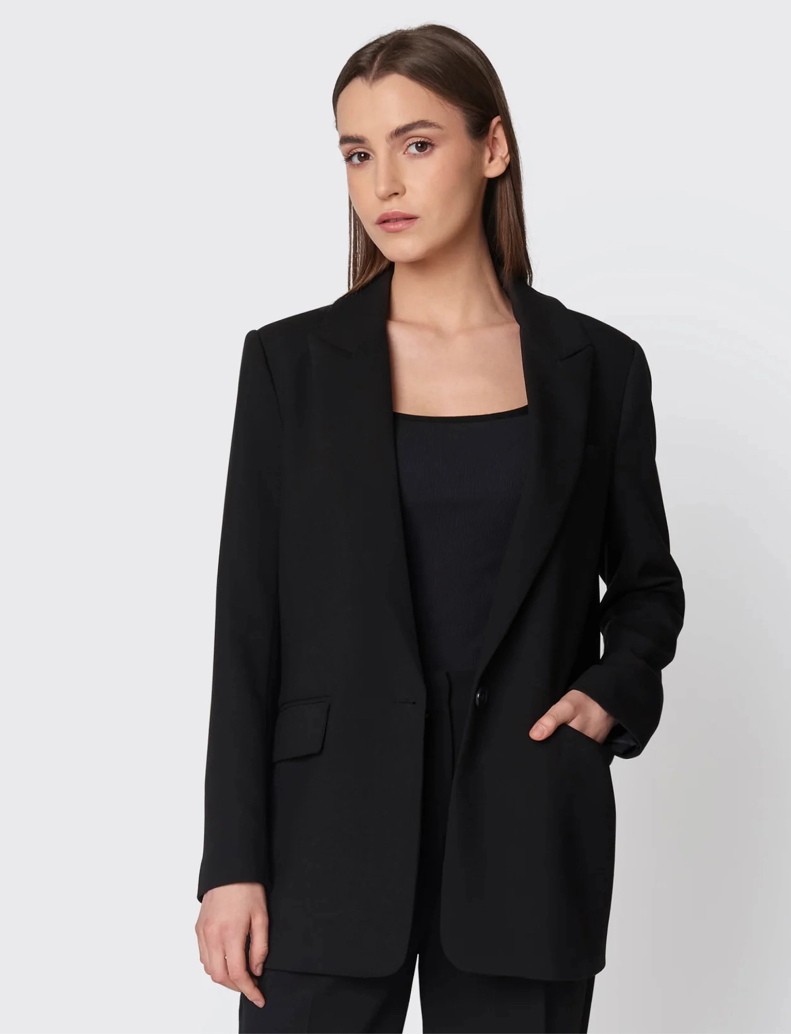 Bruuns Bazaar Cindysusbbfrida Blazer, 38, Black, Blazere > Enkeltradede Blazere, Dame