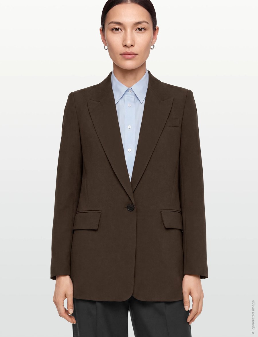Bruuns Bazaar - CindySusBBFrida blazer - single breasted blazers - chestnut - 3