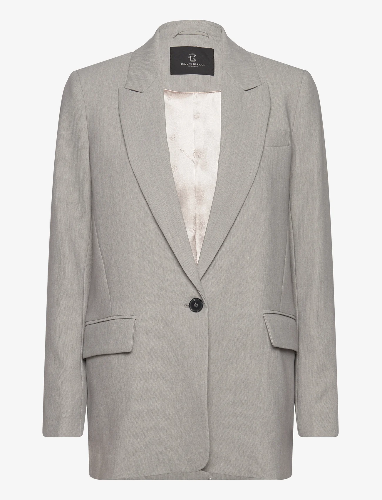 Bruuns Bazaar - CindySusBBFrida blazer - enkeltradede blazere - light grey melange - 0