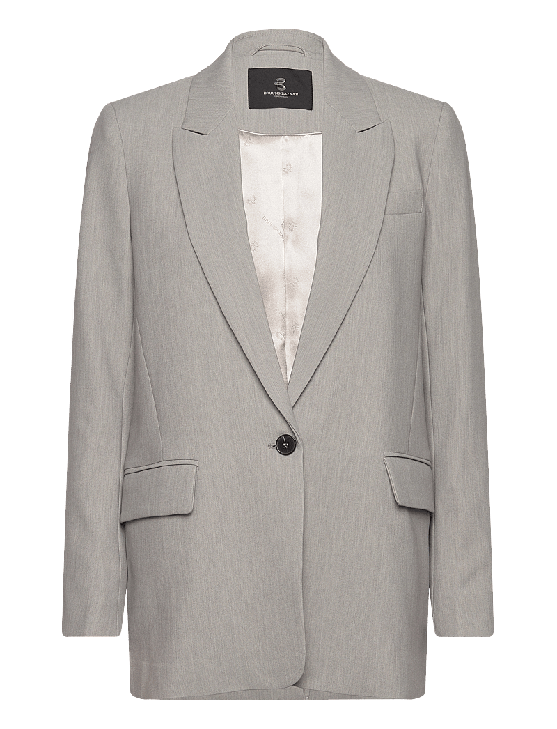 Bruuns Bazaar - CindySusBBFrida blazer - einreihige blazer - light grey melange - 0