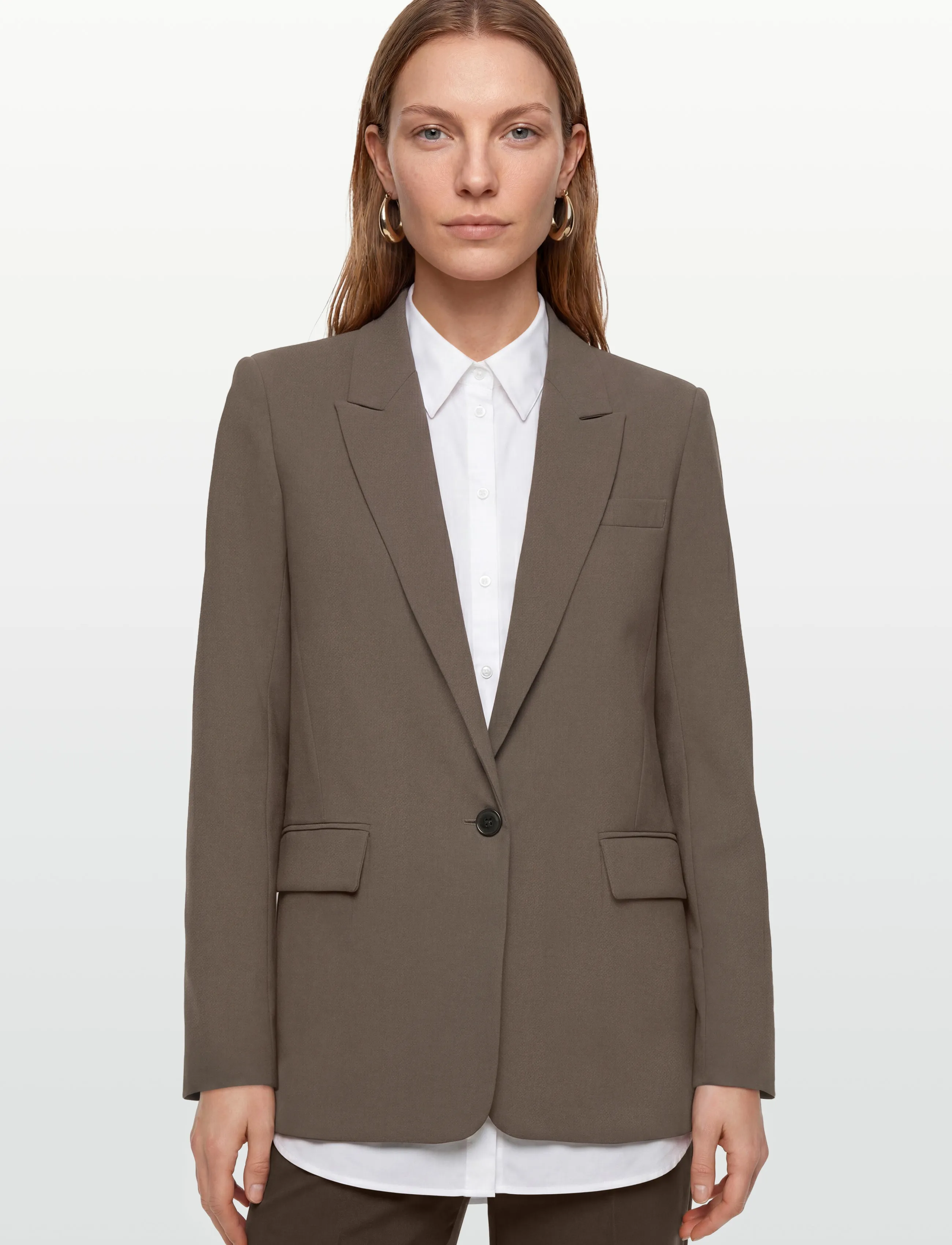 Bruuns Bazaar - CindySusBBFrida blazer - enkelknäppta kavajer - morel - 3