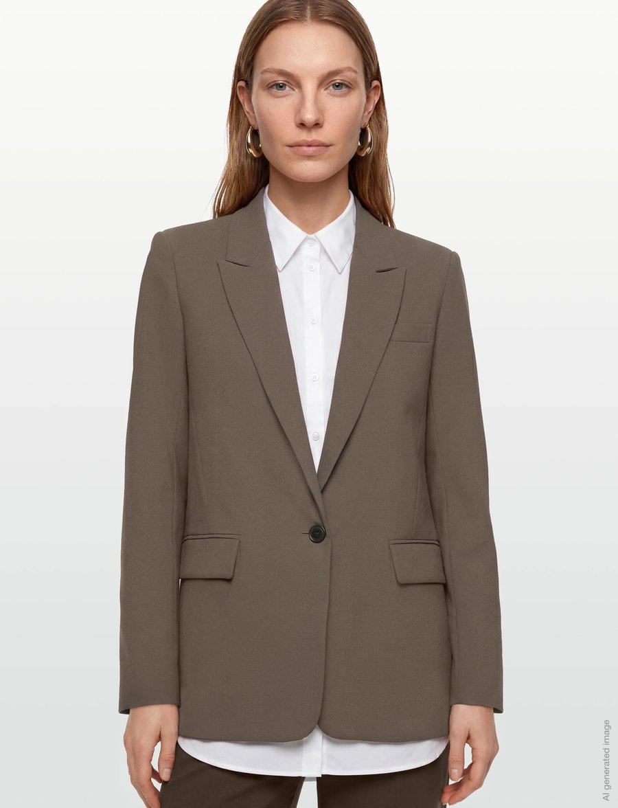 Bruuns Bazaar - CindySusBBFrida blazer - enkelknäppta kavajer - morel - 3